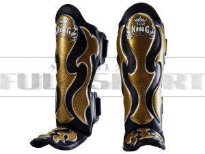 Ochraniacze goleni i stopy TOP KING Empower Creativity Black-Gold