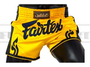Spodenki Muay-Thai FAIRTEX - BS1701 New Styl Yellow-Black