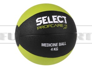 4kg - Piłka lekarska gumowa SELECT czarno-limonkowa