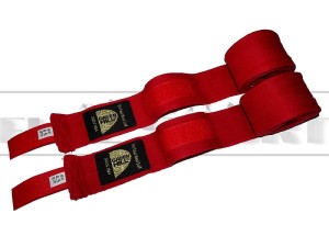 Bandaże bokserskie Green Hill Red New Logo - bawełna