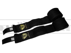 Bandaże bokserskie Green Hill Black New Logo - bawełna