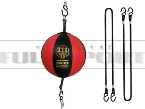 Piłka refleksowa Masters SPT-10 PU red-black - komplet z gumami