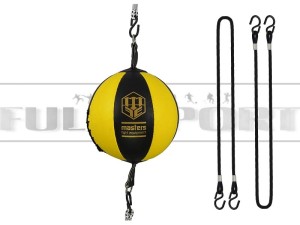 Piłka refleksowa Masters SPT-10 PU yellow-black - komplet z gumami