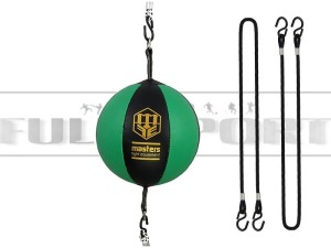 Piłka refleksowa Masters SPT-10 PU green-black - komplet z gumami
