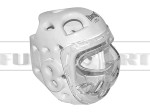 Kask piankowy Fighting Empire z osłoną twarzy - white