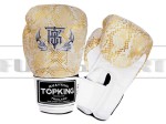 Rękawice bokserskie Top King SUPER STAR SNAKE White-Gold