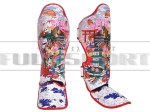 Ochraniacze goleni i stopy Top King JAPAN CULTURE White-Red