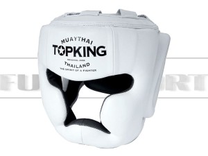 Kask bokserski TOP KING Extra Coverage White
