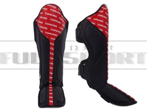 Ochraniacze goleni i stopy Top King FULL IMPACT Black-Red