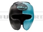 SKILLS Kask bokserski PRO Leather - black-turkus